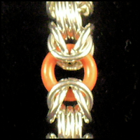Orange Rubber Ring Bracelet