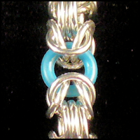 Blue Rubber Ring Bracelet