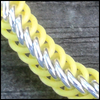 Rubber Half-Persian 4-in-1 Bracelet - Yellow