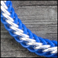 Rubber Half-Persian 4-in-1 Bracelet - Blue