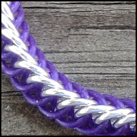 Rubber Half-Persian 4-in-1 Bracelet - Purple