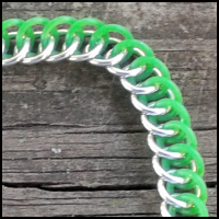 Rubber Half-Persian 3-in-1 Bracelet - Green