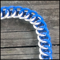 Rubber Half-Persian 3-in-1 Bracelet - Blue