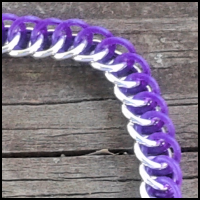 Rubber Half-Persian 3-in-1 Bracelet - Purple