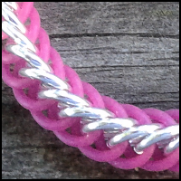 Rubber Half-Persian 4-in-1 Bracelet - Pink