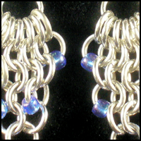 Beaded Net Earrings (Galaxy Blue)