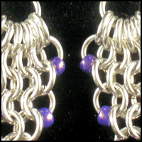 Beaded Net Earrings (Proud Purple)